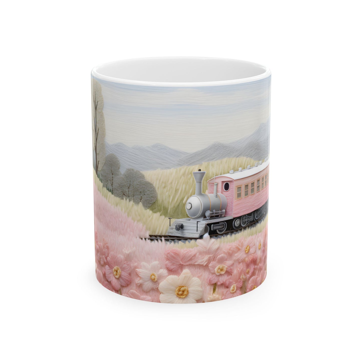 Artistic Mug - Felted Train 1