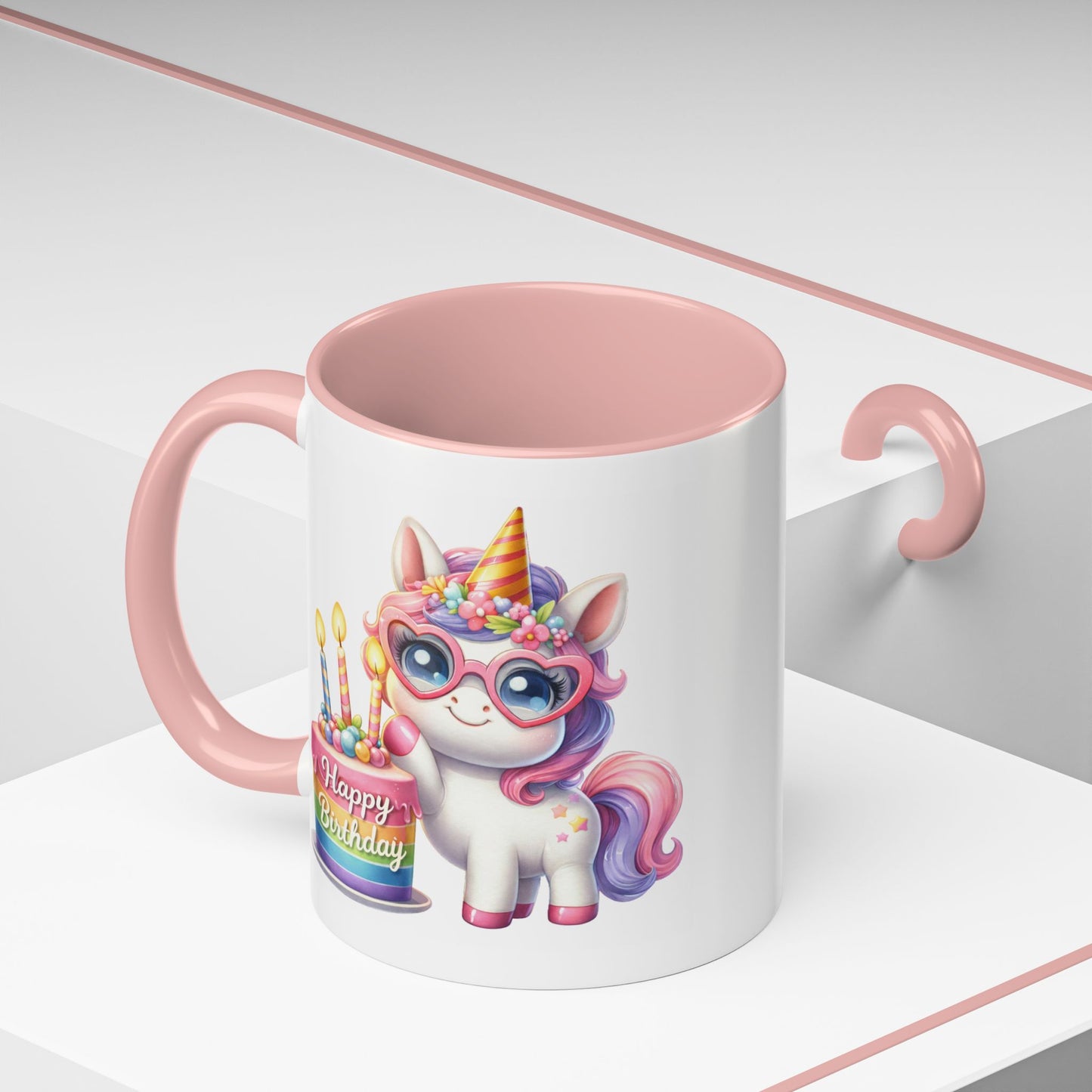 Birthday Mug - Unicorn Candles