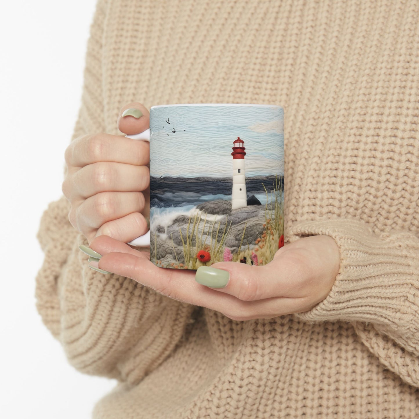 Artistic Mug - Felted Lighthouse 6
