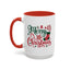 Christmas Mug - Merry Christmas Green & Red Text Star Candy Cane Stocking Snowflake