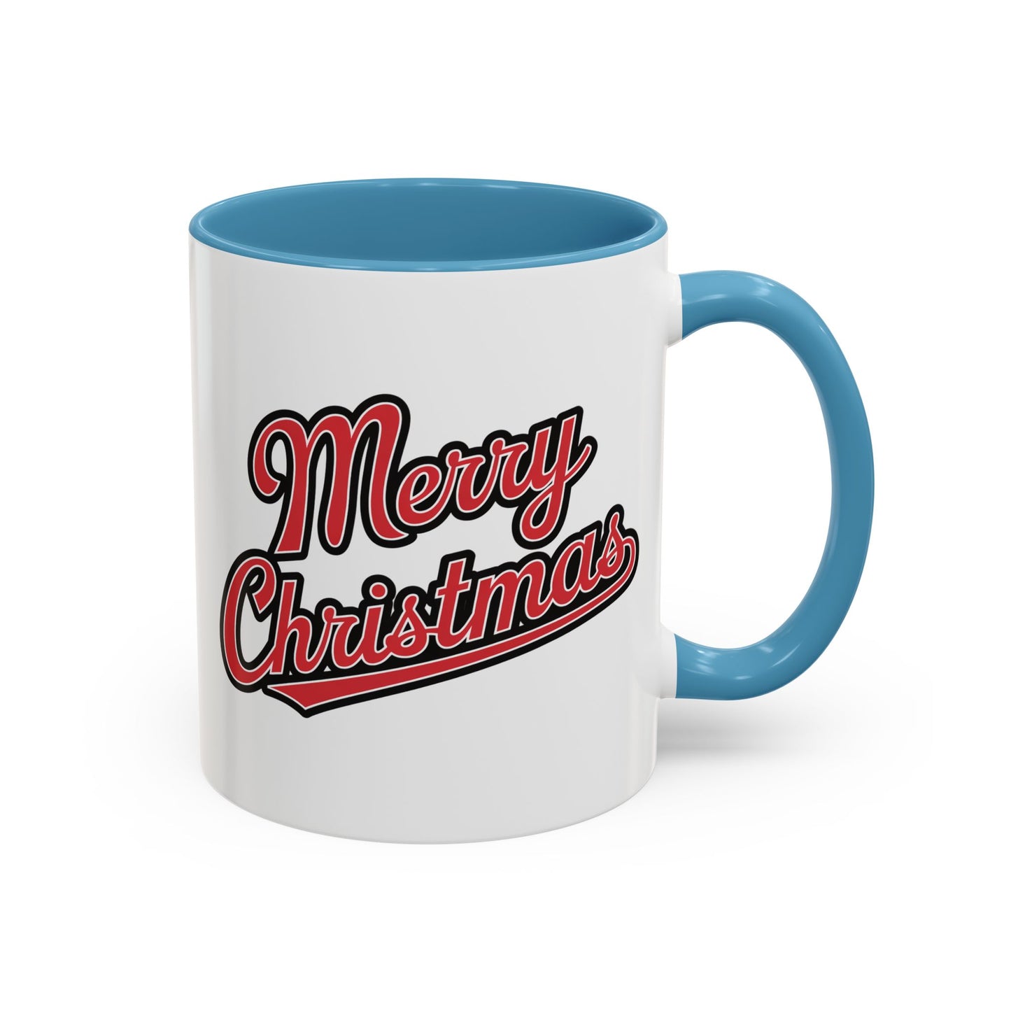 Christmas Mug - Merry Christmas Red & Black Baseball Text