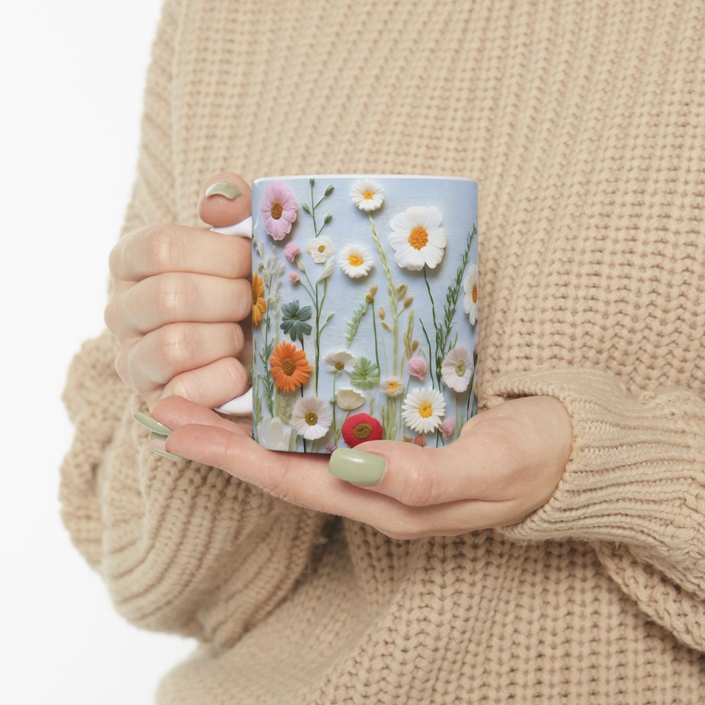 Artistic Mug - Felted Flowers 3