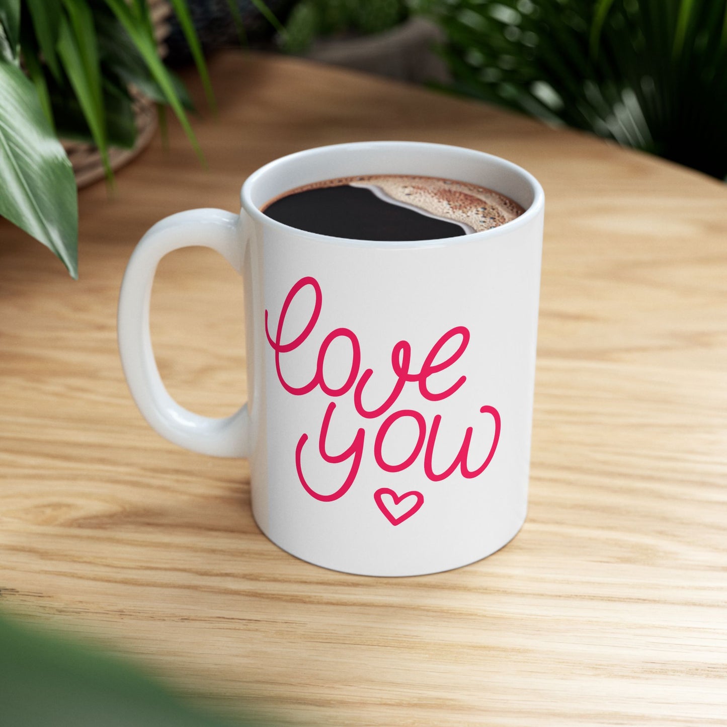 Valentine's Day Mug - Love You Hand Lettering
