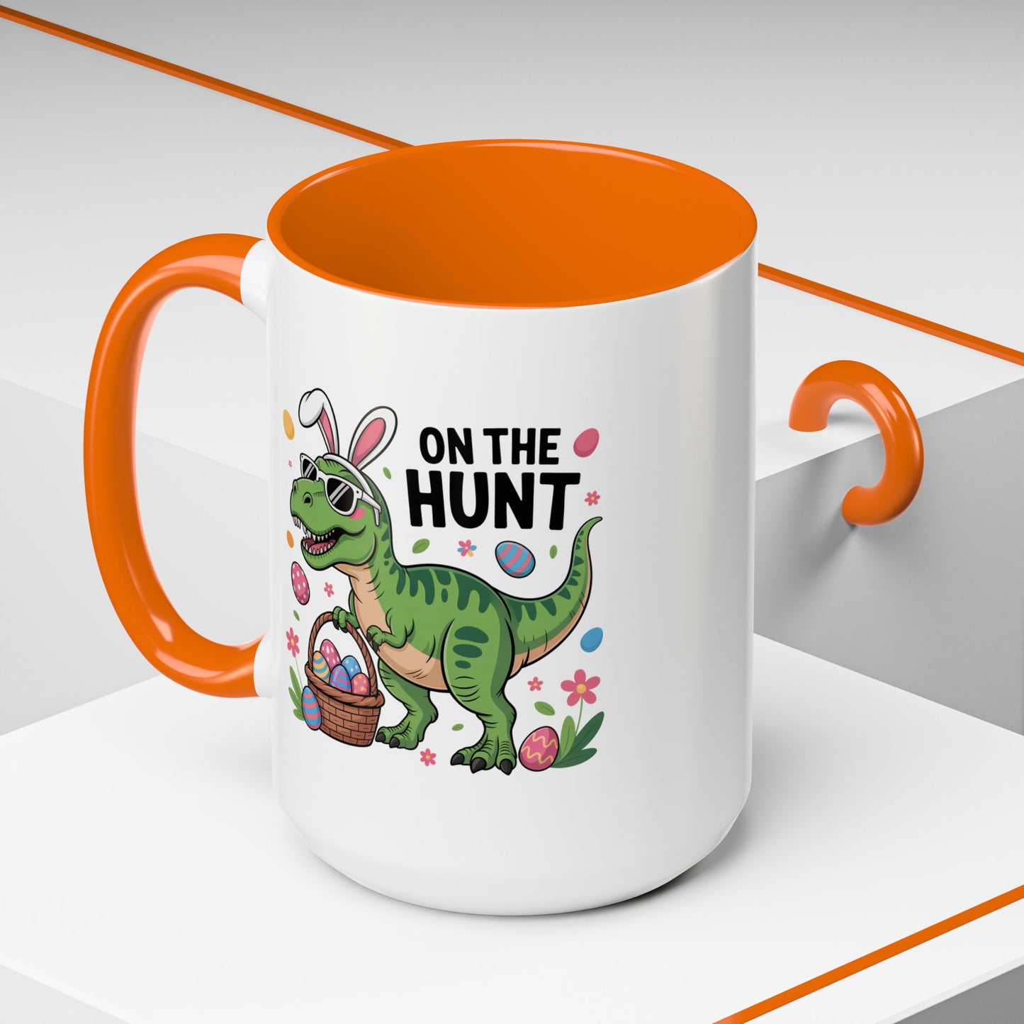 Easter Mug - On The Hunt Dinosaur