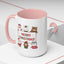 Christmas Mug - Merry Christmas Red & Green Text Santa Cute Animals