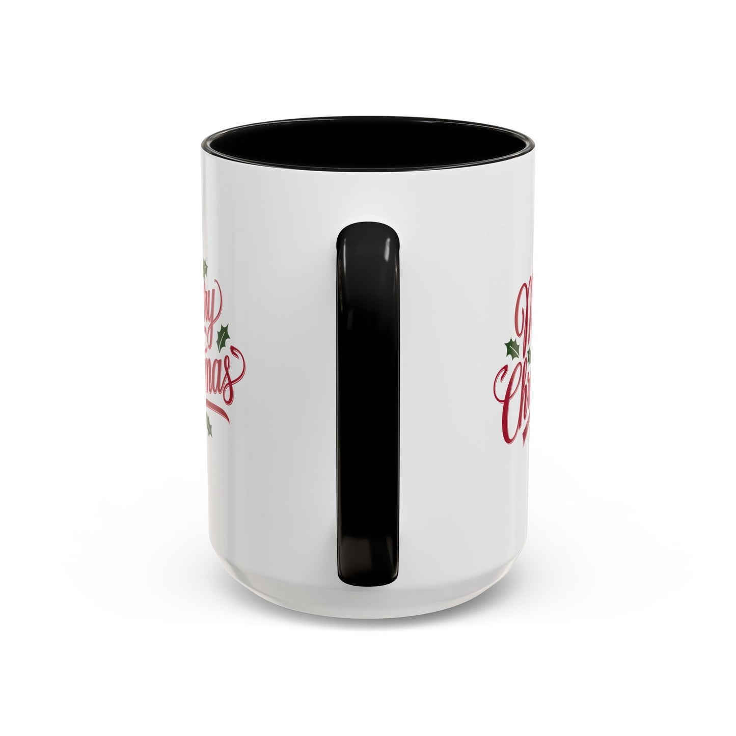 Christmas Mug - Merry Christmas Red Text Mistletoe