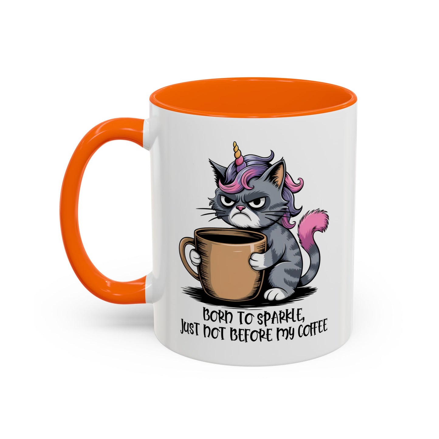 Humor Mug - Born to Sparkle, Just Not Before My Coffee