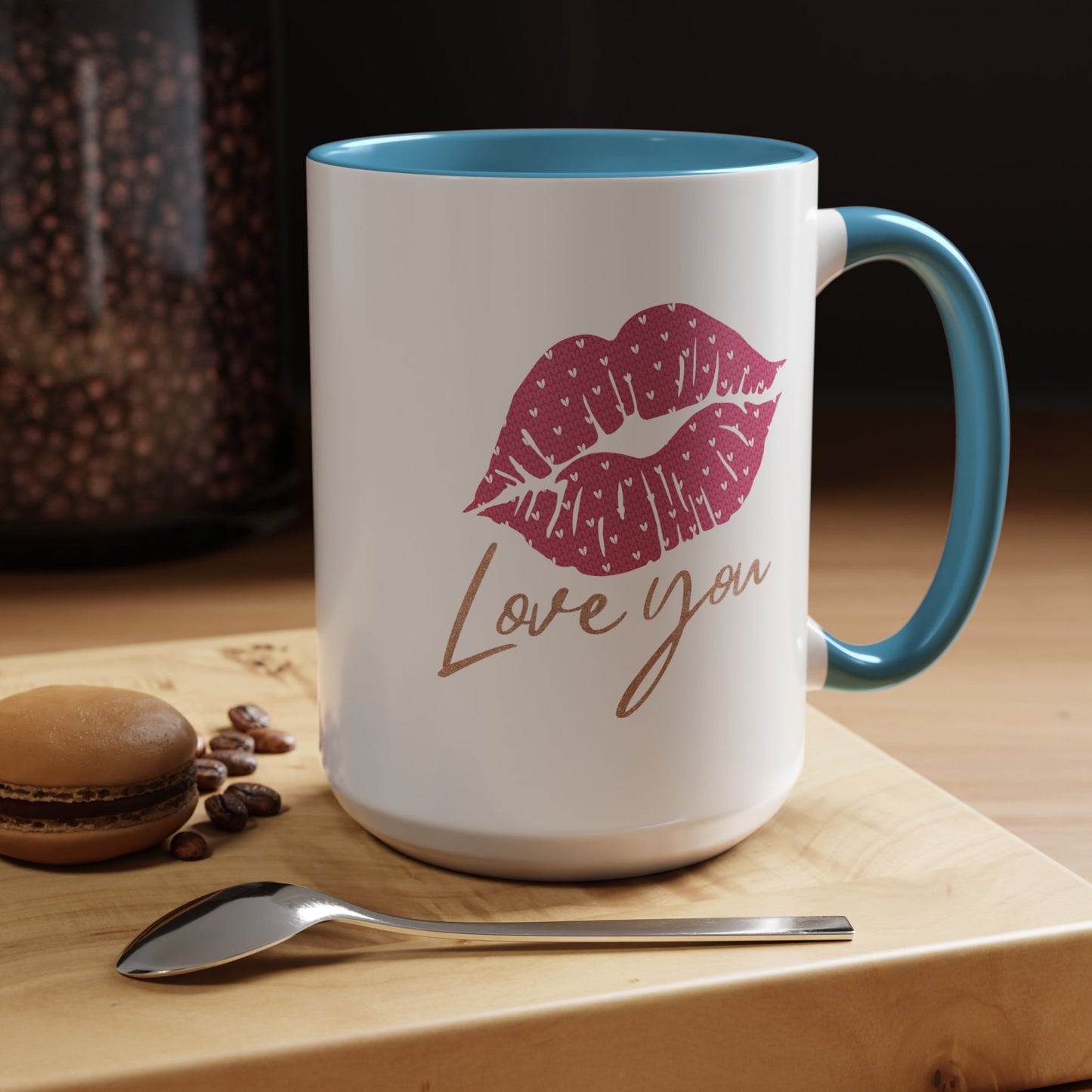 Valentine's Day Mug - Love You Lips Kiss