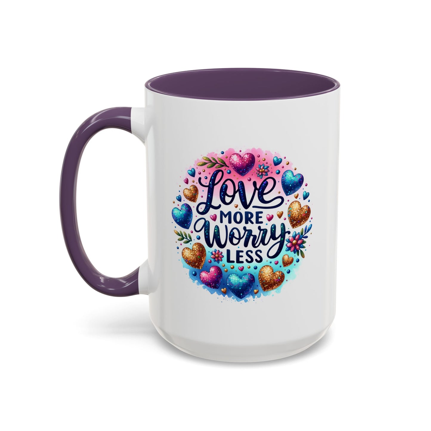 Wellness Mug - Love More Worry Less Circle