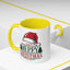 Christmas Mug - Merry Christmas Green & Red Text Red Hat