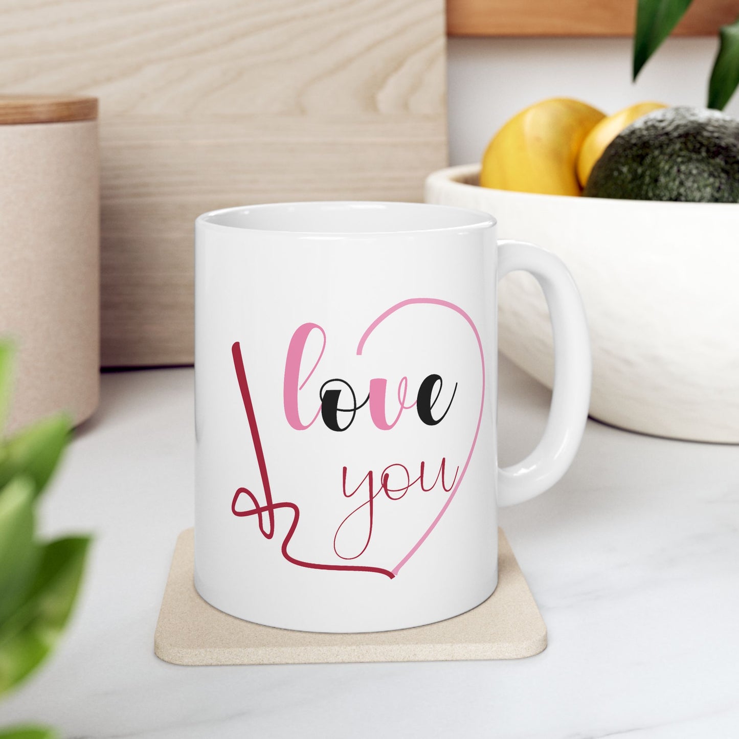 Valentine's Day Mug - I Love You Written