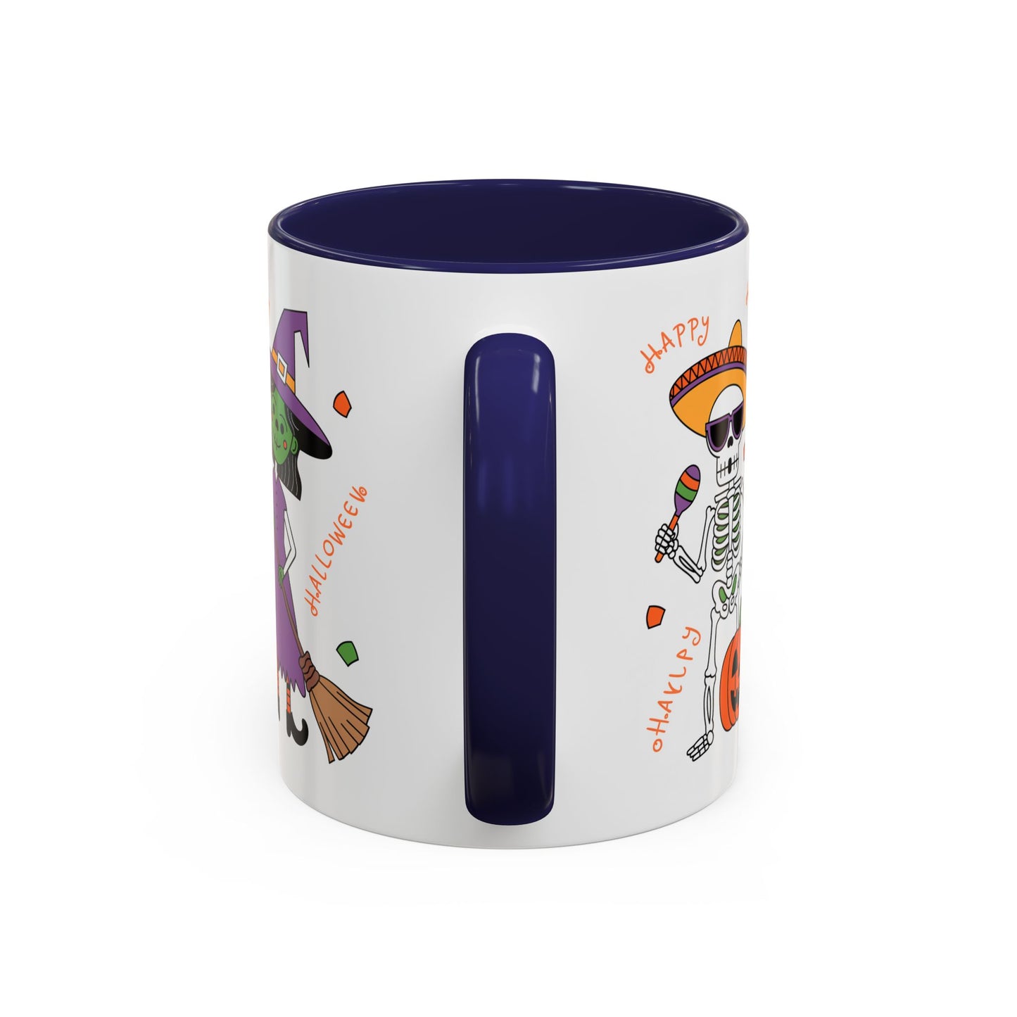 Halloween Mug - Skeleton & Witch