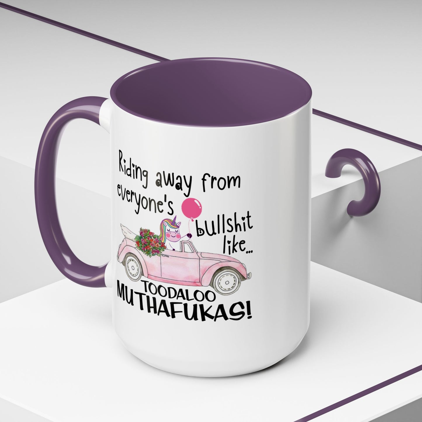 Adult Mug - Riding Away From Everyones Bullshit