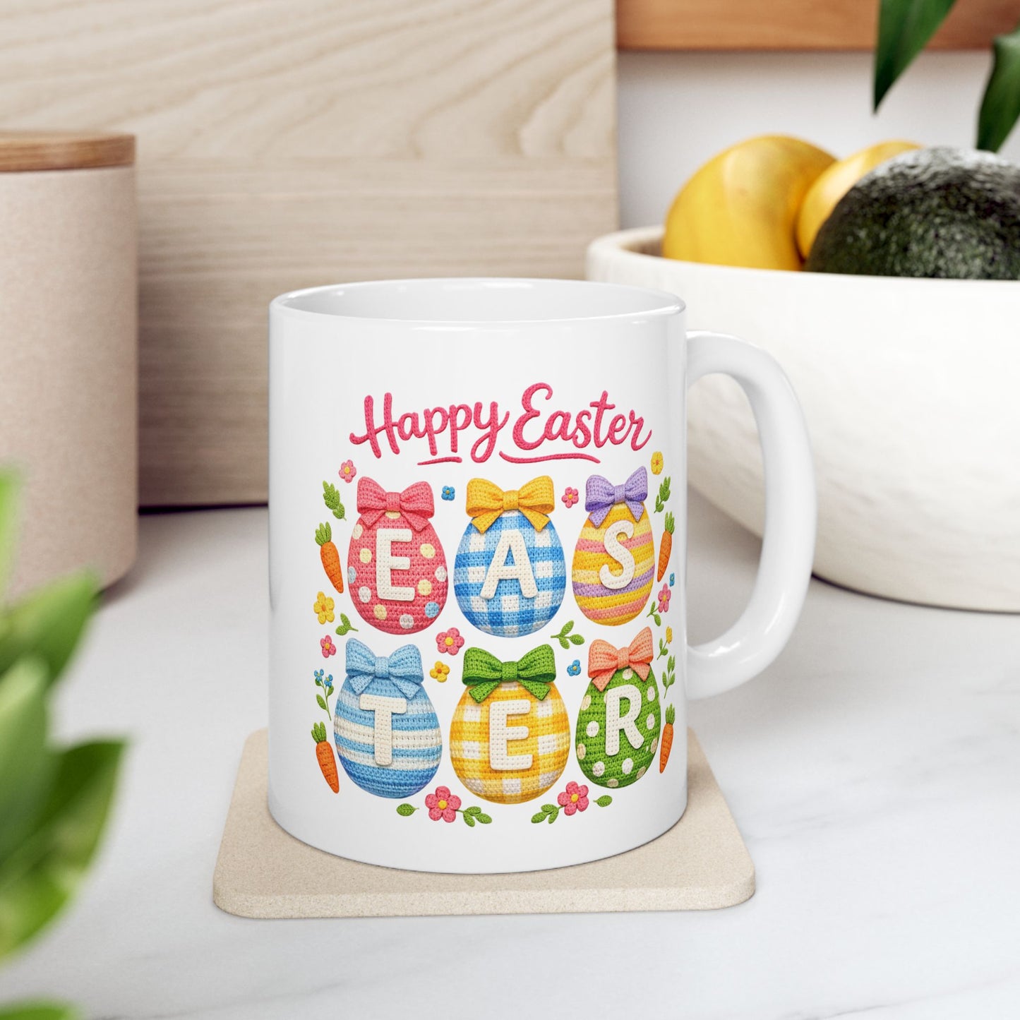Easter Mug - Happy Easter Crochet