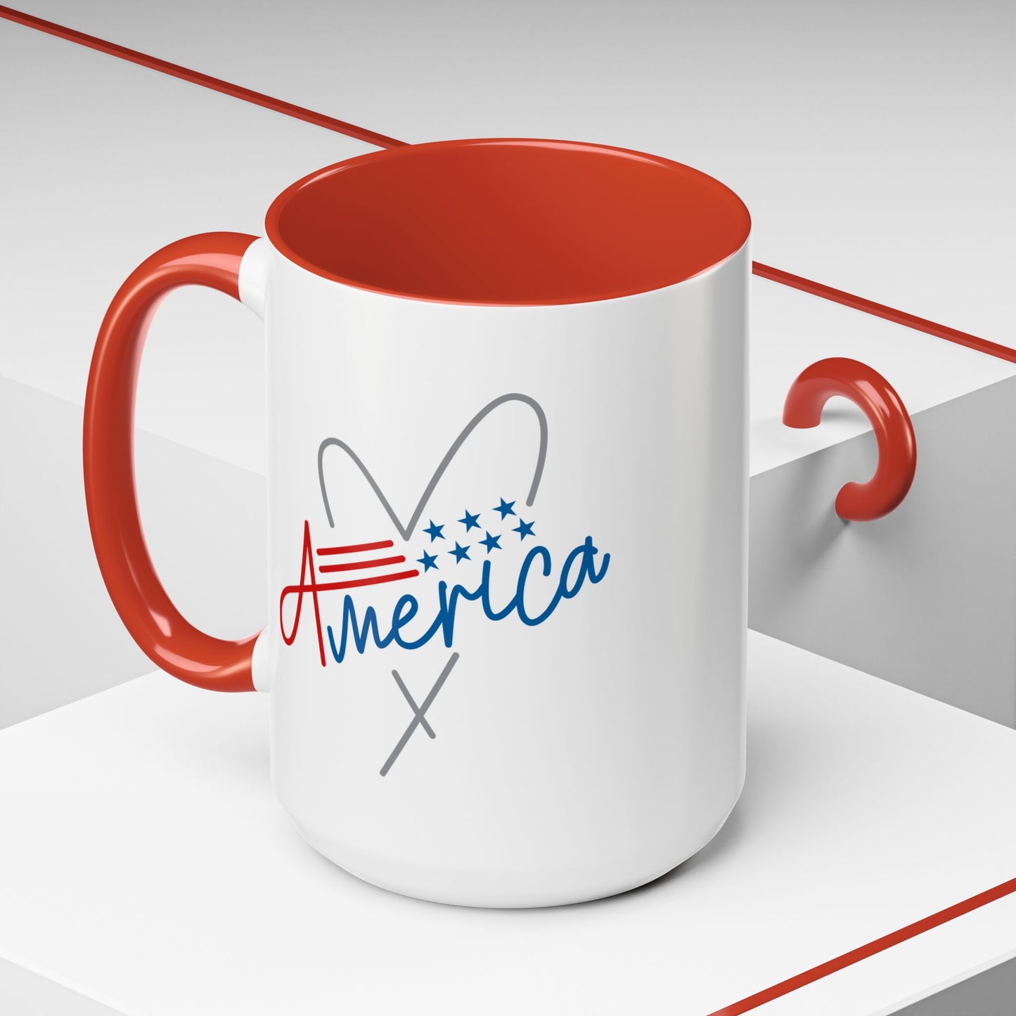 4th of July Mug - America Heart