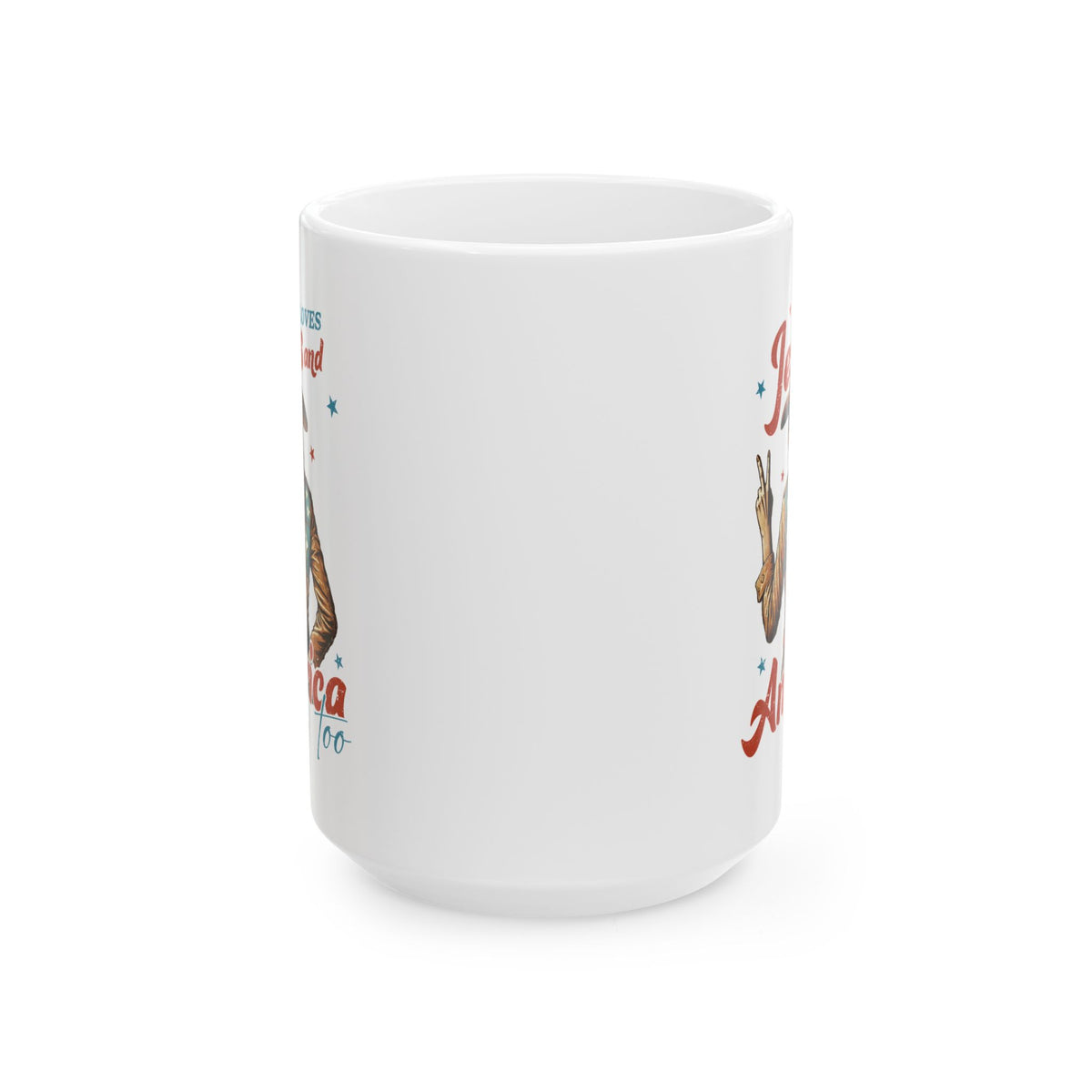 4th of July Mug - She Loves Jesus & America Too Cowgirl