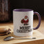 Christmas Mug - Merry Christmas Black Text Santa Walking