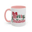 Christmas Mug - Merry Christmas Red & Green Text Bow