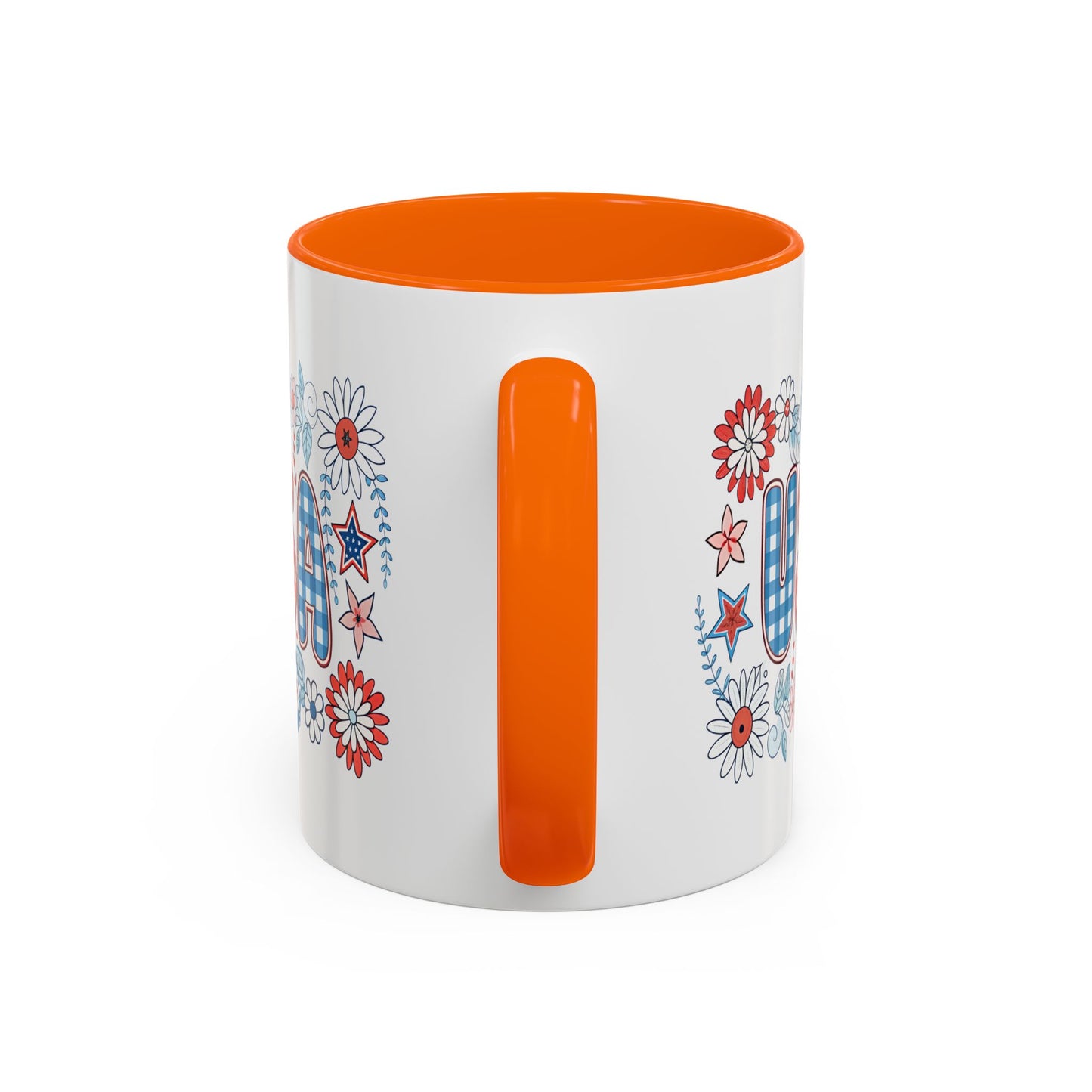 4th of July Mug - USA Preppy Floral