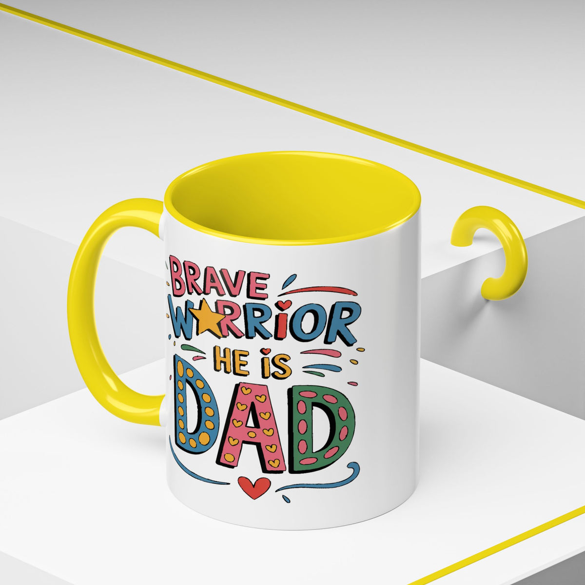 Father's Day Mug - Dad Brave Warrior