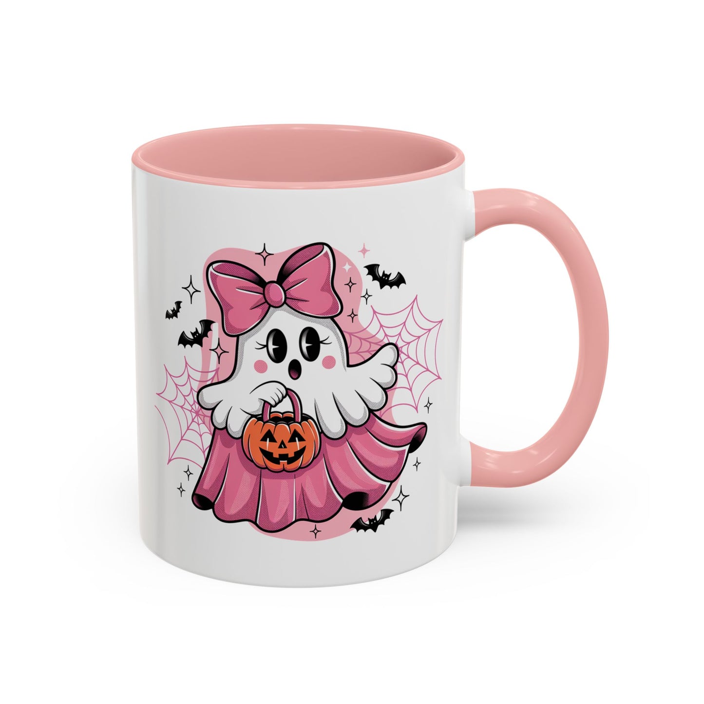 Halloween Mug - Ghost With Pink Bow