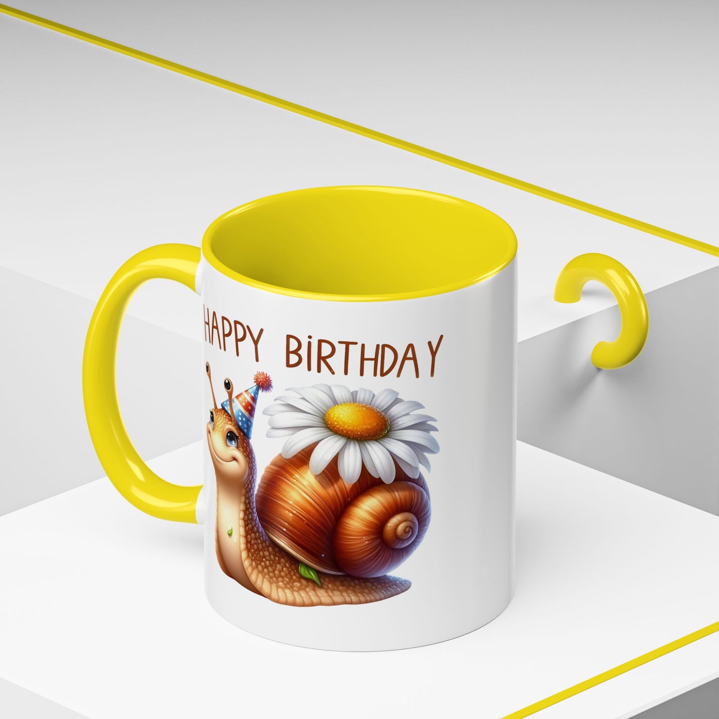 Birthday Mug - Snail Flower