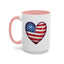 4th of July Mug - Heart American Flag
