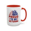 4th of July Mug - Proud to Be a Veteran Sunflower