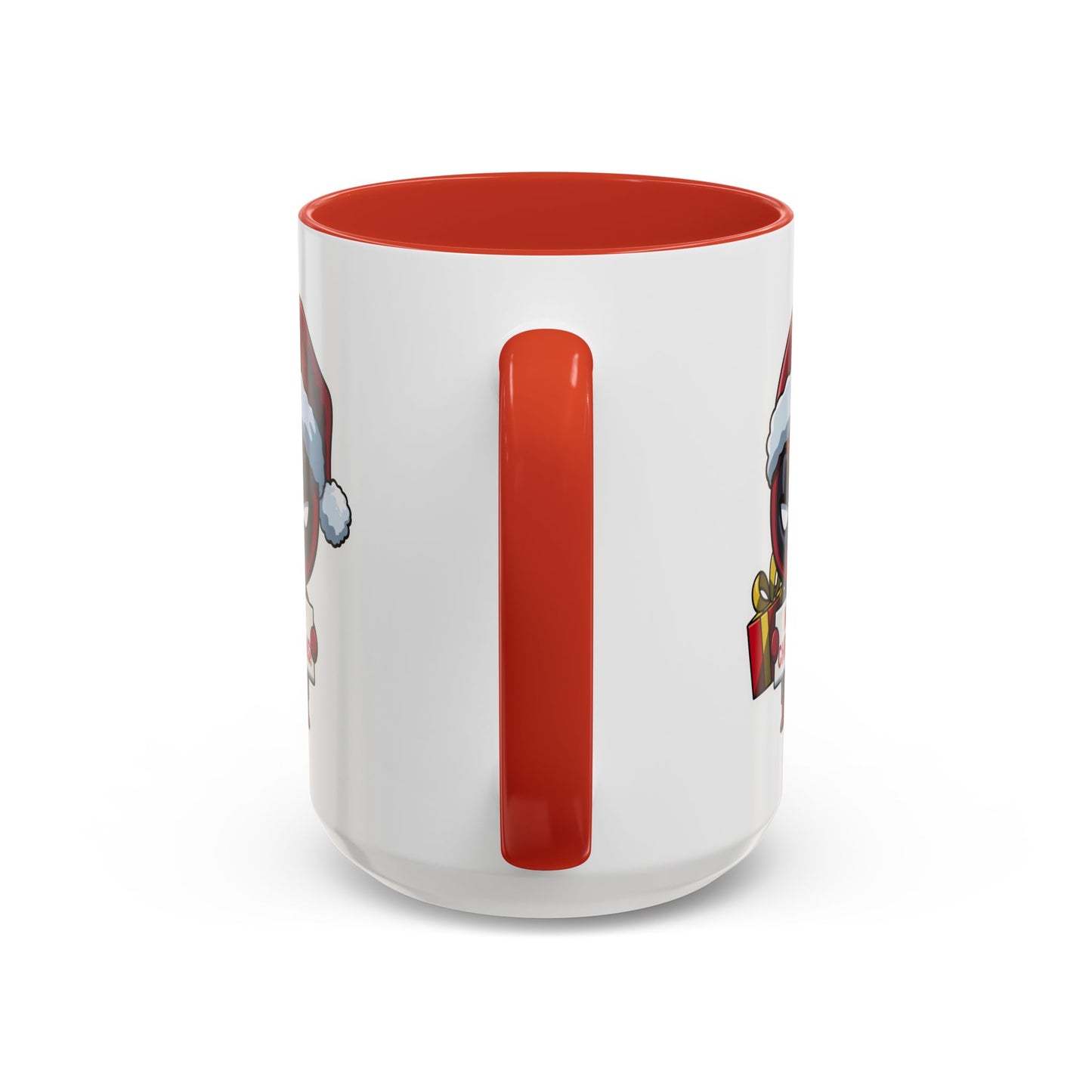 Christmas Mug - Merry Christmas Red Text Superhero