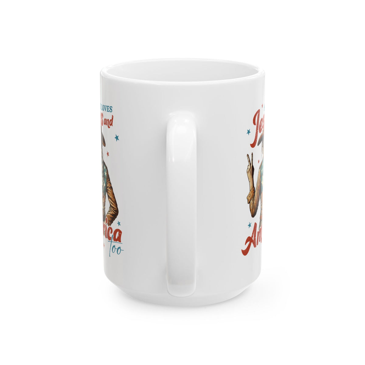 4th of July Mug - She Loves Jesus & America Too Cowgirl