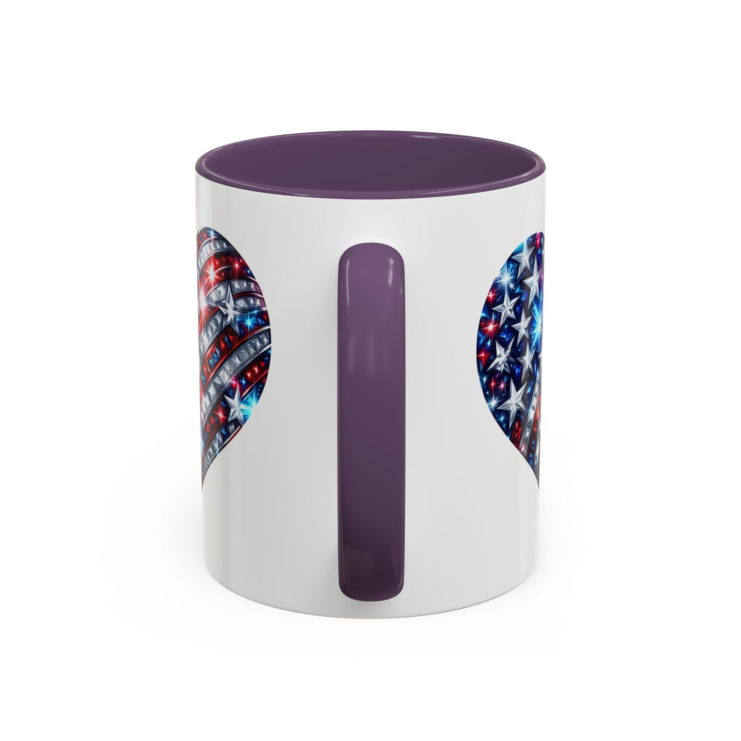 4th of July Mug - USA Sparkle Heart