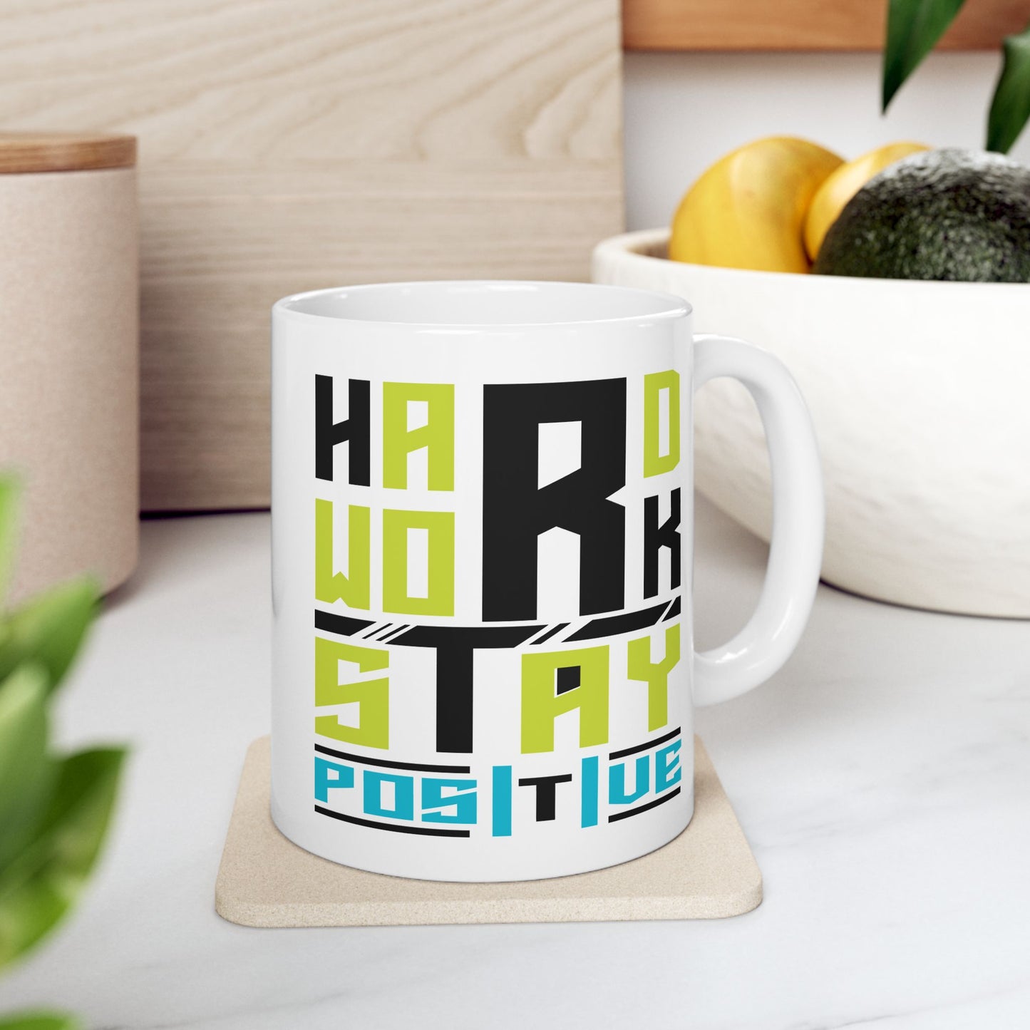 Motivaion Mug - Hard Work Stay Positive