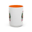 Christmas Mug - Merry Christmas Maroon Text Camper Trees