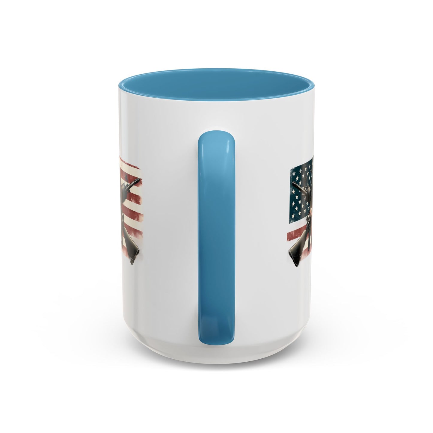 4th of July Mug - Skull Guns Flag