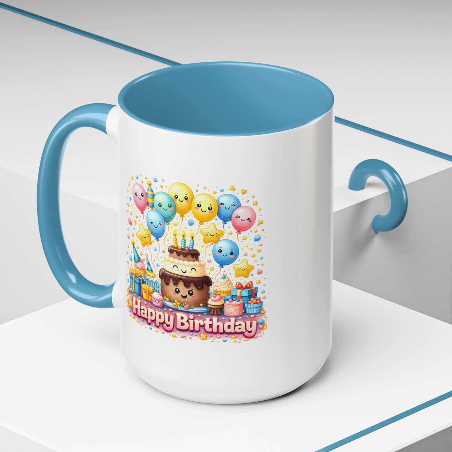 Birthday Mug - Cake and Balloons