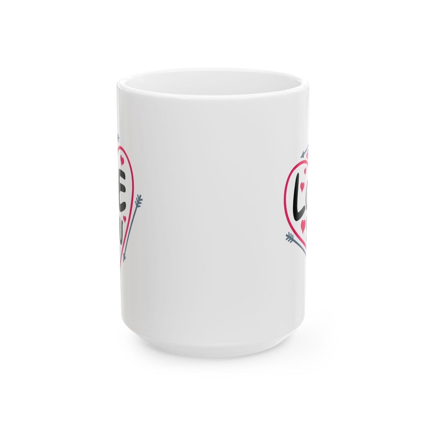 Anniversary Mug - Love You Heart & Arrows