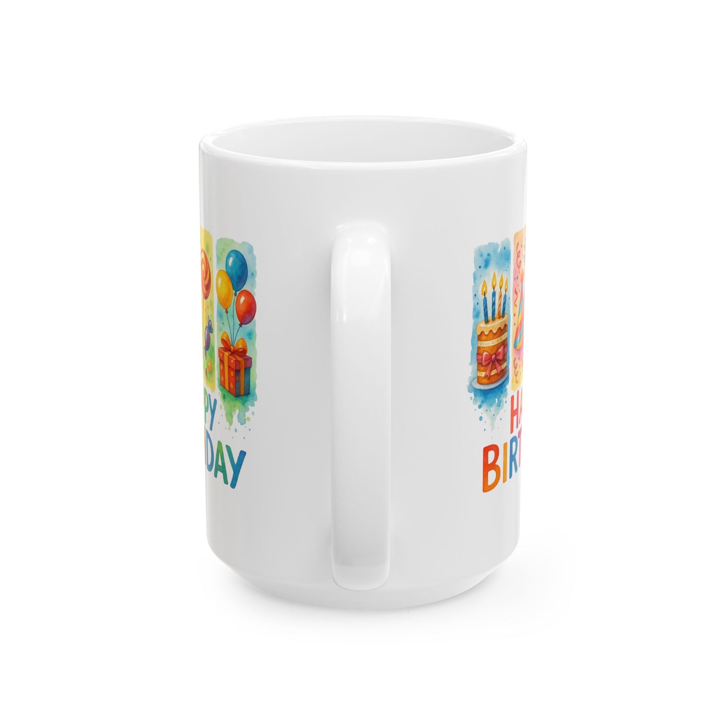 Birthday Mug - Happy Birthday Brushstroke Design