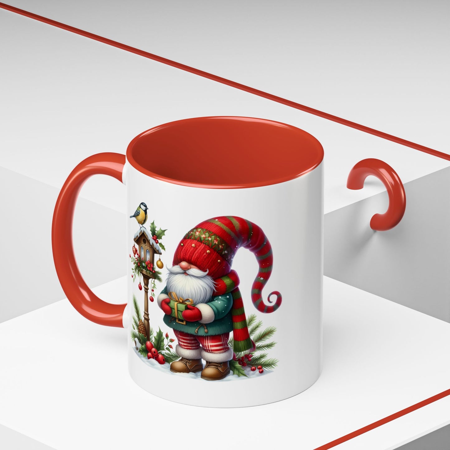 Christmas Mug - Gnome and Birdhouse