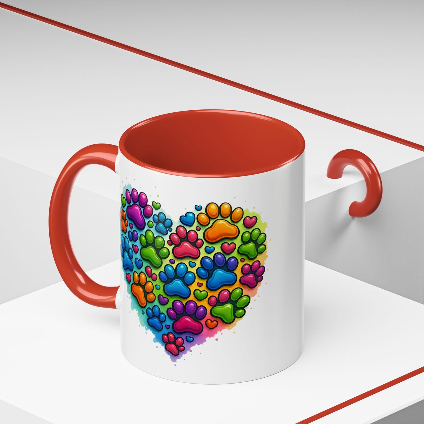 Animal Mug - Dog Paws Heart