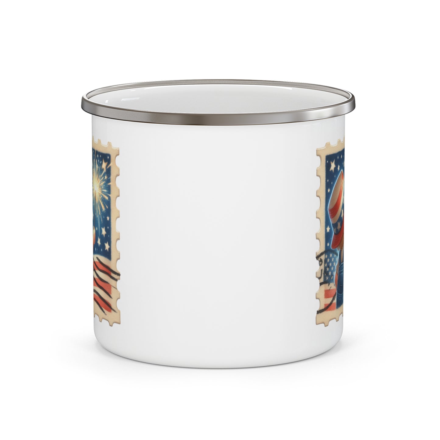 4th of July Mug - Child Fireworks Stamp