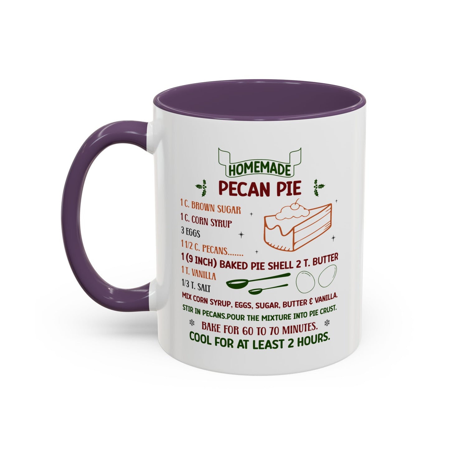 Christmas Mug - Homemade Pecan Pie Recipe