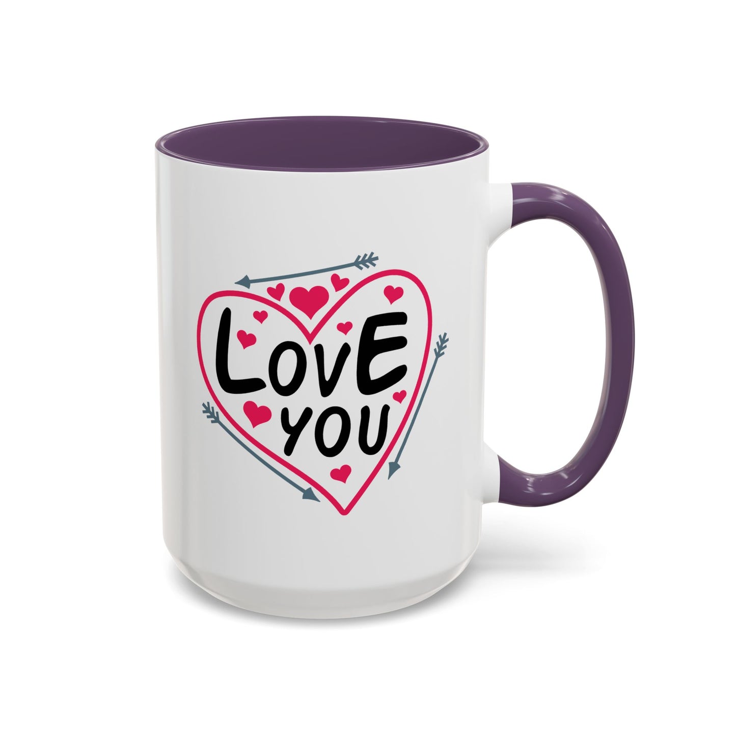 Valentine's Day Mug - Love You Heart Arrows