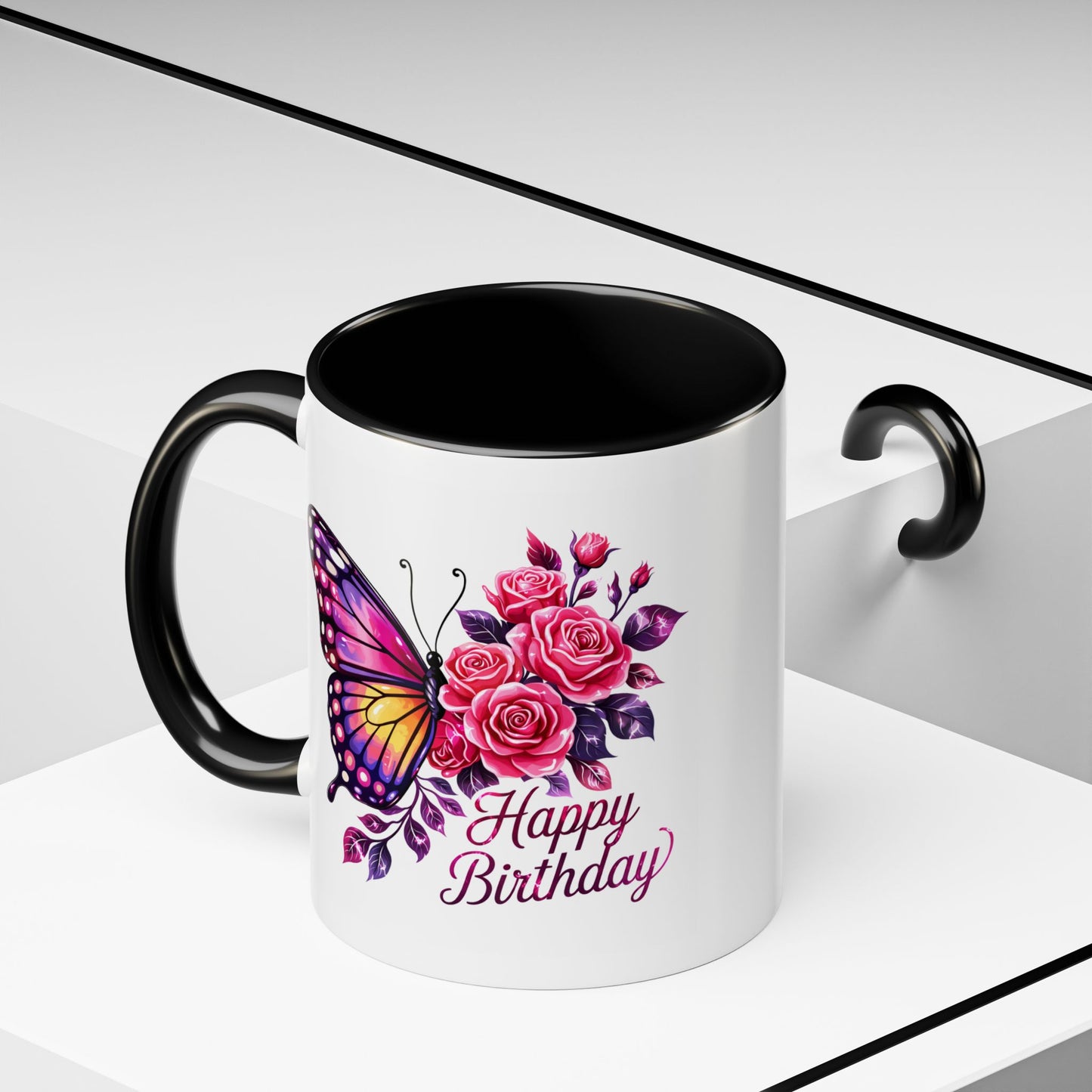 Birthday Mug - Butterfly Flowers
