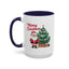 Christmas Mug - Merry Christmas Red Text Santa Tree Presents