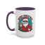 Christmas Mug - Merry Christmas Black & Red Text Cool Santa