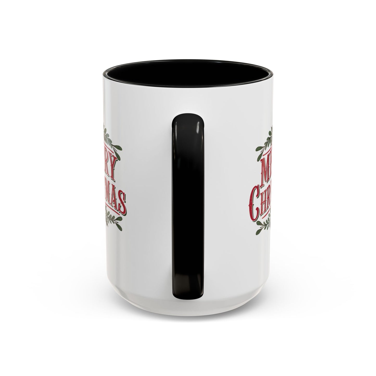 Christmas Mug - Merry Christmas Maroon Text Ornament Decorations