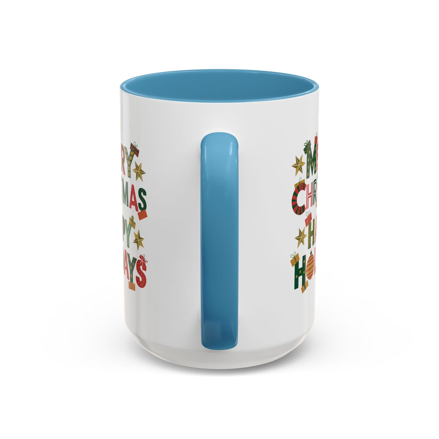Christmas Mug - Merry Christmas Happy Holidays Decorative Text