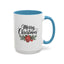 Christmas Mug - Merry Christmas Black Text Mistletoe