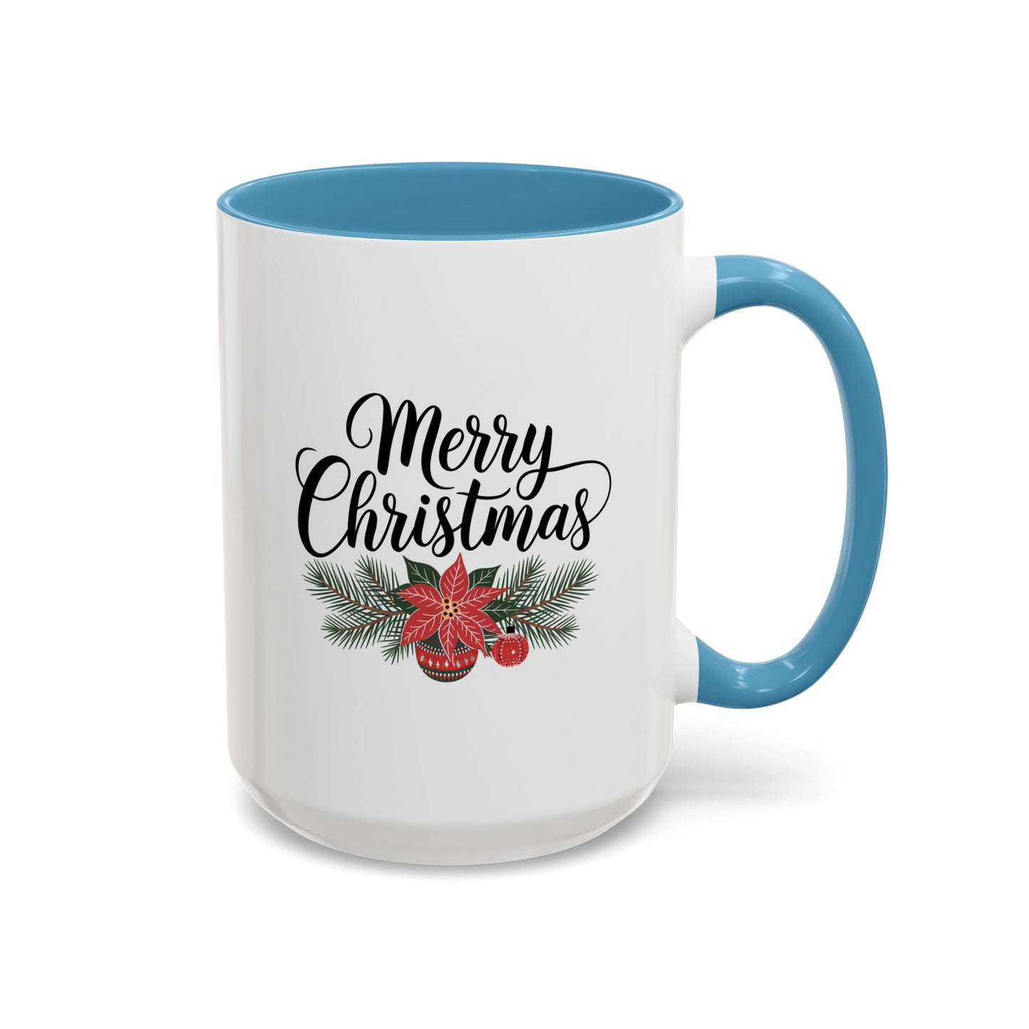 Christmas Mug - Merry Christmas Black Text Mistletoe