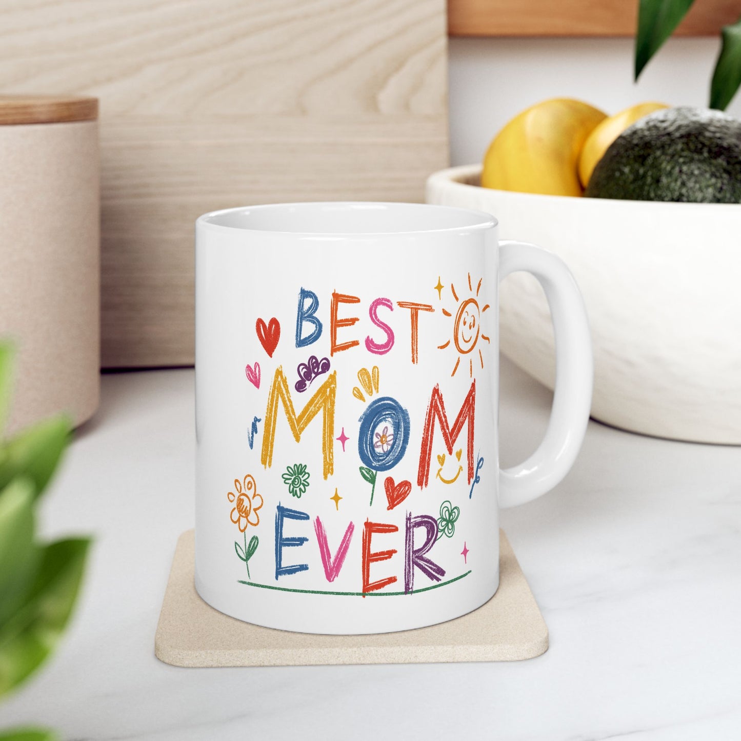 Mother's Day Mug - Best Mom Ever Drawing